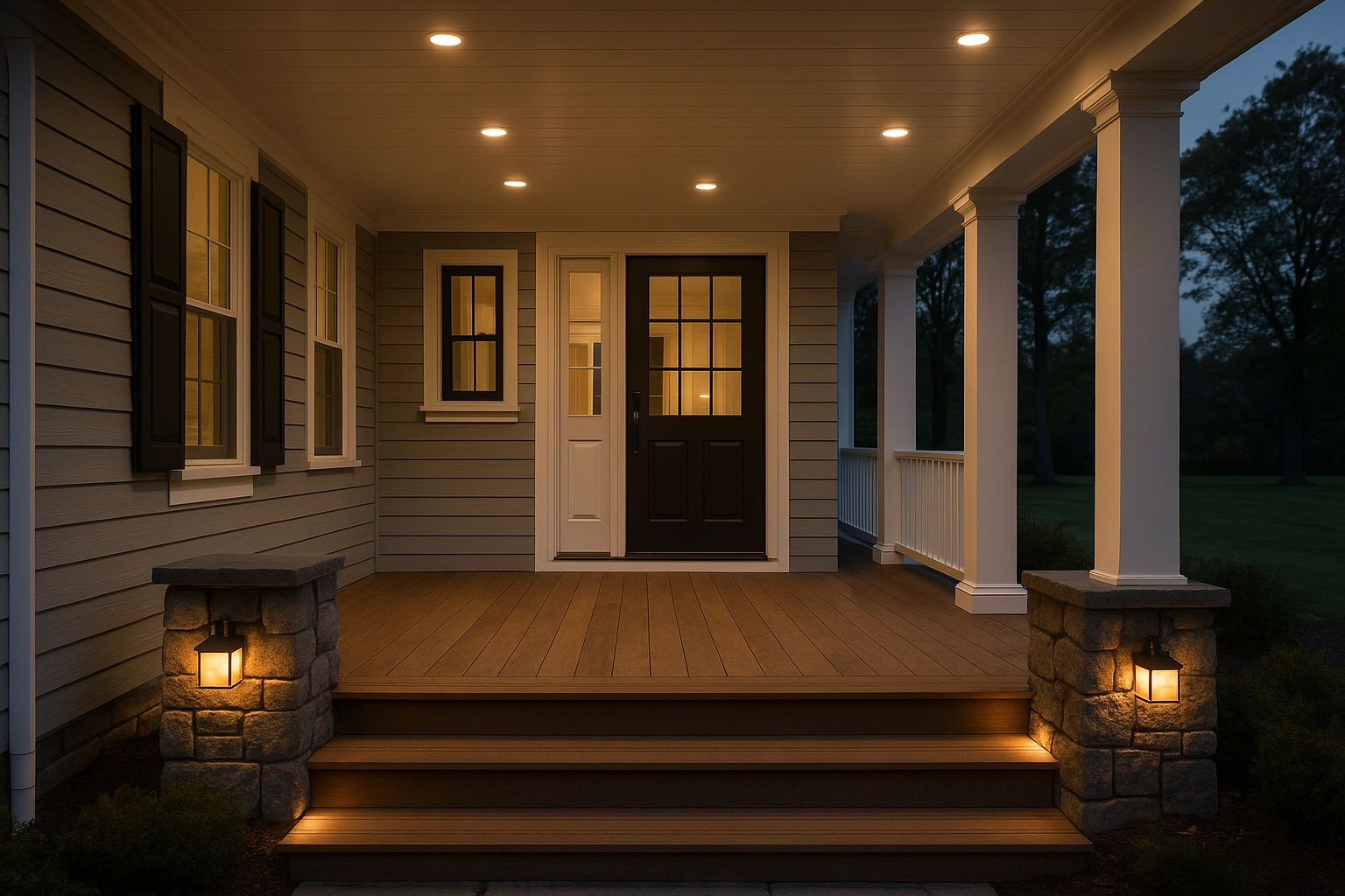 Porch With Lights